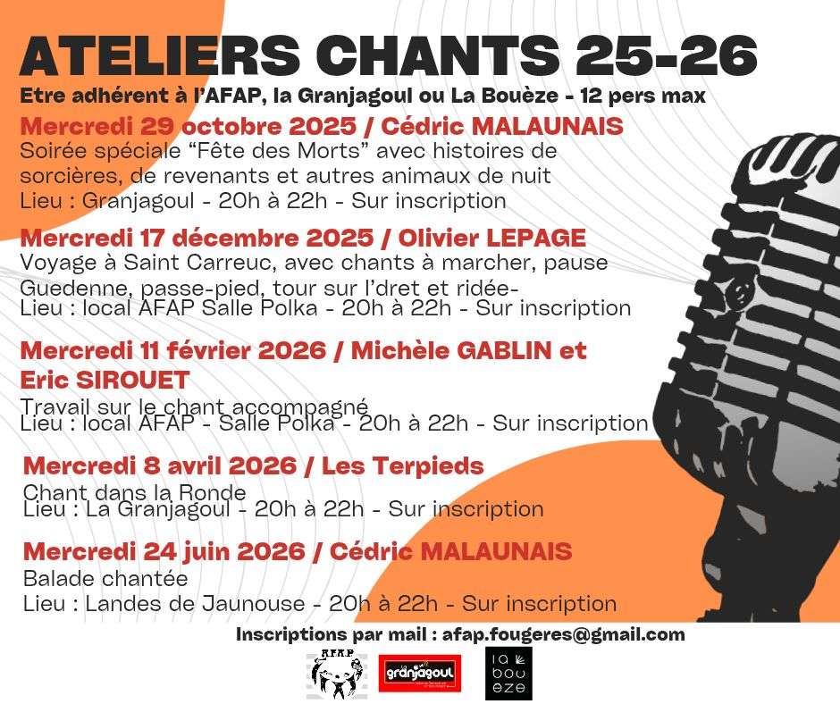 Ateliers Chants en Pays de Fougères (35)