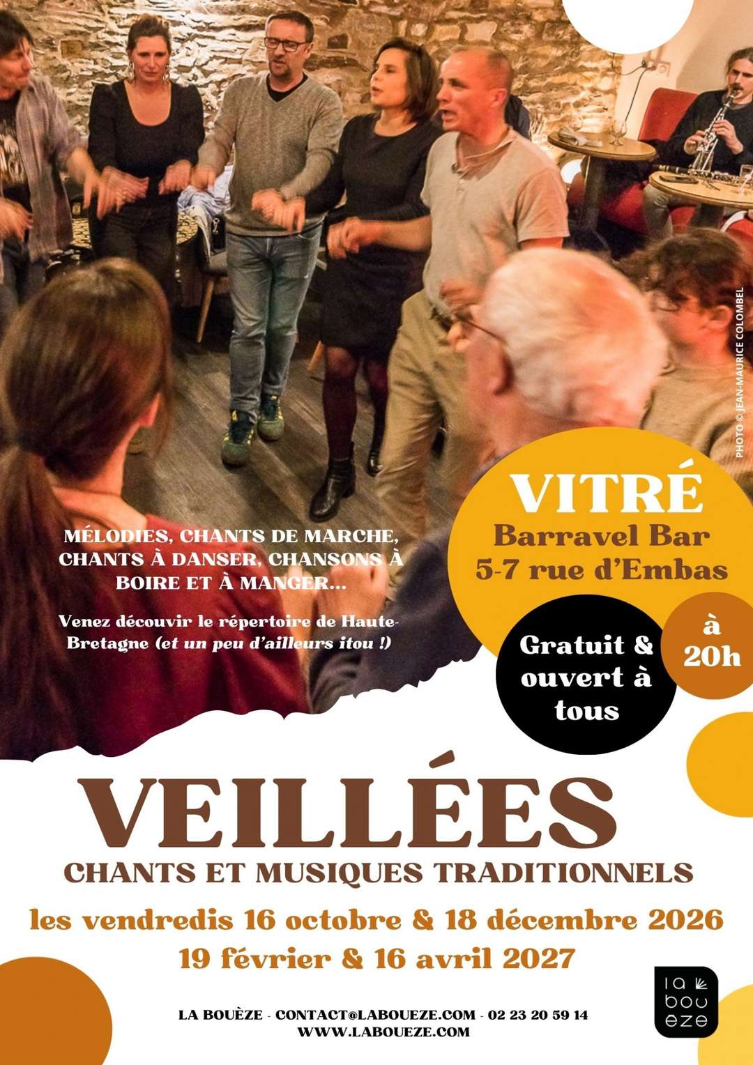 Veillée chantée le vendredi 16 octobre 2026